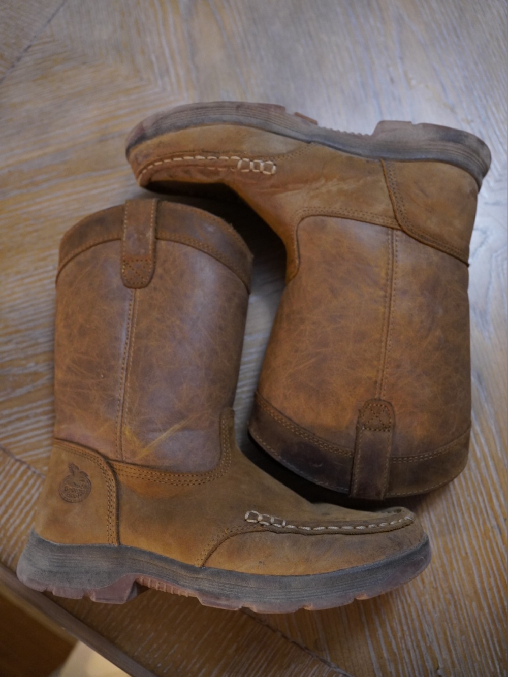 Georgia Boot Kids Tan Brown Pull-On Work Boots